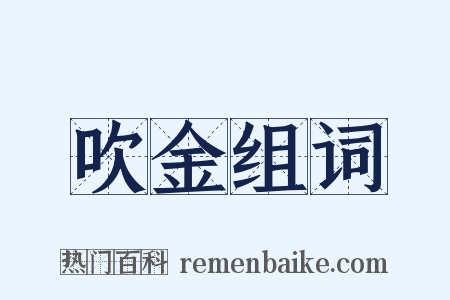 吹金组词是什么意思的图片